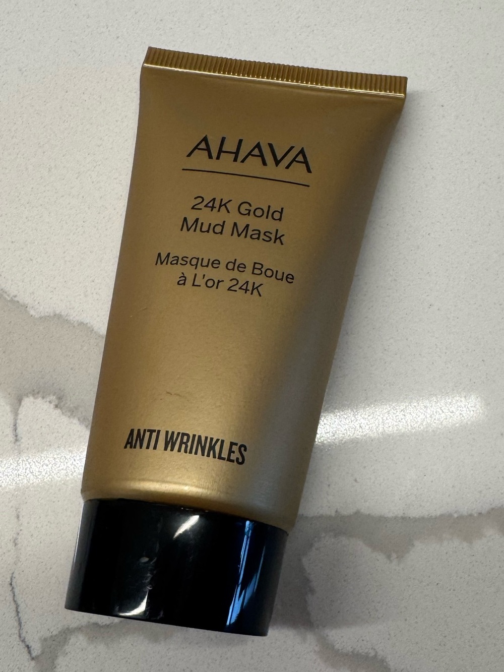 AHAVA 24K Gold Mud Mask - Gold and Black Packaging